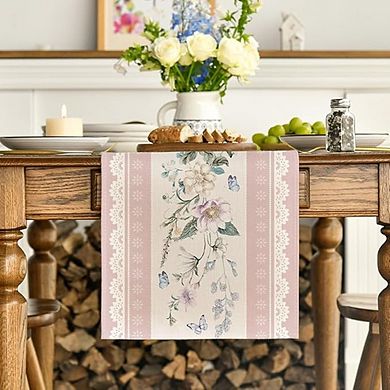 Printed Lace Table Runner Floral Wedding & Party Decor