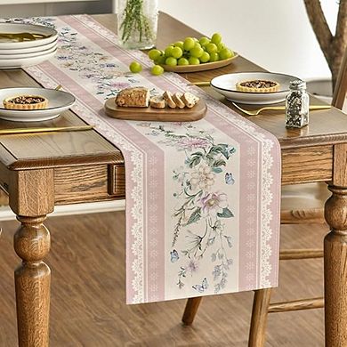 Printed Lace Table Runner Floral Wedding & Party Decor