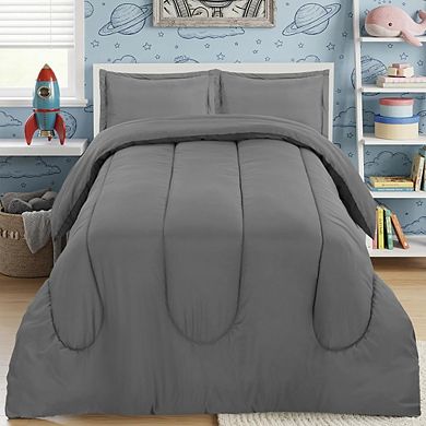 Soft Printed Microfiber Kids Comforter Set, Lightweight Breathable Bedding with Pillow Shams