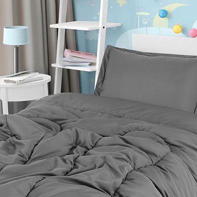 Soft Printed Microfiber Kids Comforter Set, Lightweight Breathable Bedding with Pillow Shams