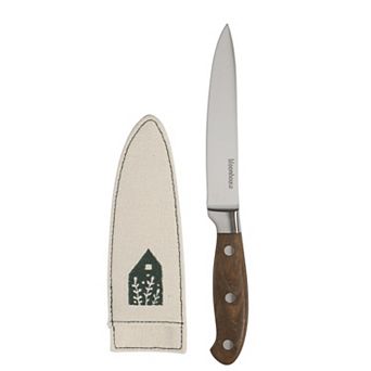 Bloomhouse 5 Inch German Steel Utility Knife with Walnut Wood Forged Handle