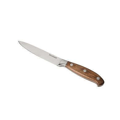 Bloomhouse 5 Inch German Steel Utility Knife with Walnut Wood Forged Handle