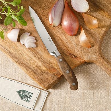 Bloomhouse 5 Inch German Steel Utility Knife with Walnut Wood Forged Handle