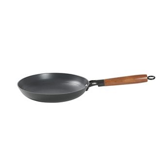 Babish Cast Iron Skillet Pre Seasoned Wooden Handle Induction Safe