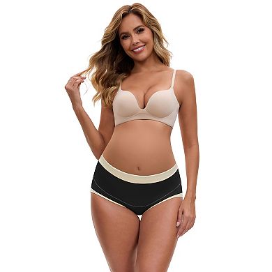 2 Packs Women's Maternity Full Coverage Briefs High Waisted Elasticity Invisible Panties