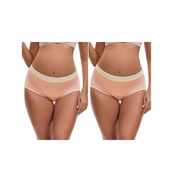 2 Packs Women's Maternity Full Coverage Briefs High Waisted Elasticity Invisible Panties
