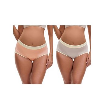 2 Packs Women's Maternity Full Coverage Briefs High Waisted Elasticity Invisible Panties