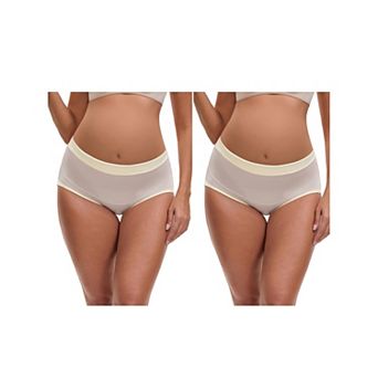2 Packs Women's Maternity Full Coverage Briefs High Waisted Elasticity Invisible Panties