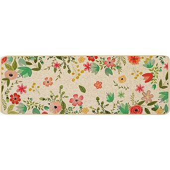 Floral Boho Non-Slip Rubber Backing Outdoor Indoor Doormat