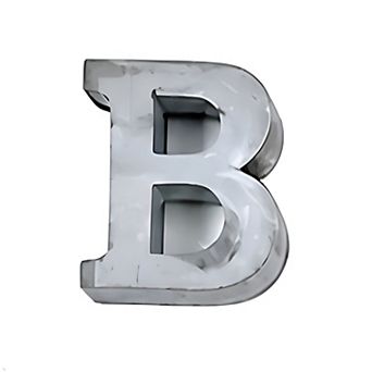 Zinc Metal Alphabet Letter "B" Decorative Accent for Shelf Desk and Tabletop Home Decor