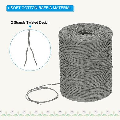 Natural Cotton Raffia Yarn Crochet Paper Ribbon for DIY Wrapping Knitting