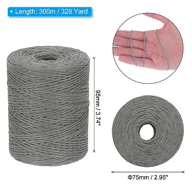 Natural Cotton Raffia Yarn Crochet Paper Ribbon for DIY Wrapping Knitting