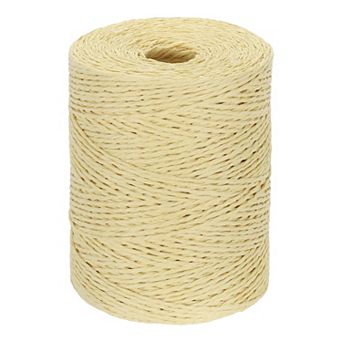 Natural Cotton Raffia Yarn Crochet Paper Ribbon for DIY Wrapping Knitting