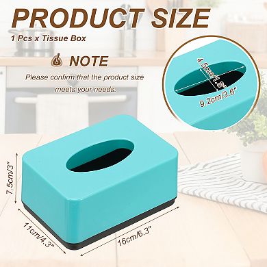 Tissue Box Cover, Plastic Rectangle Modern Tissue Box Holder Desktop Napkin Organizer Container 1Pc