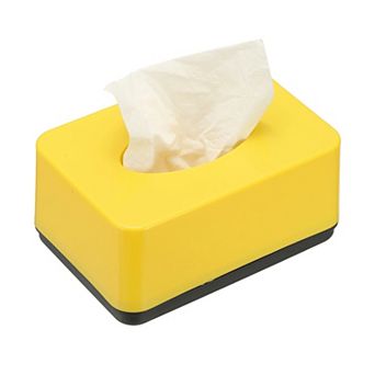 Tissue Box Cover, Plastic Rectangle Modern Tissue Box Holder Desktop Napkin Organizer Container 1 pc