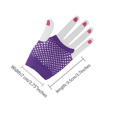 Women's Fingerless Mesh Fancy Dress Party Costume Accessories Fishnet Gloves