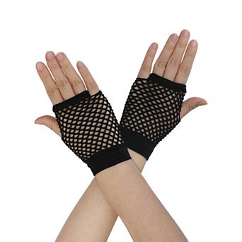 Women's Fingerless Mesh Fancy Dress Party Costume Accessories Fishnet Gloves