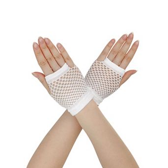 Women's Fingerless Mesh Fancy Dress Party Costume Accessories Fishnet Gloves