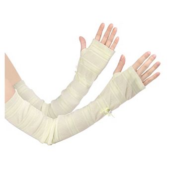 Women's Outdoor Long Gloves Soft Sun Block Fingerless Arm Sleeves