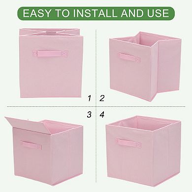 3Pcs Fabric Storage Bins, 11.8" Cube Storage Bin Foldable Storage Cube Organizer Bins with Handles