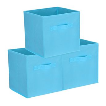 3 pc Fabric Storage Bins, 11.8" Cube Storage Bin Foldable Storage Cube Organizer Bins with Handles