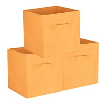 3 pc Fabric Storage Bins, 11.8" Cube Storage Bin Foldable Storage Cube Organizer Bins with Handles