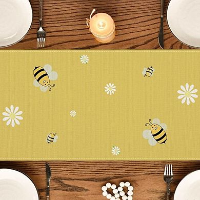 Floral Butterfly Table Runner Spring Summer Farmhouse Decor Home