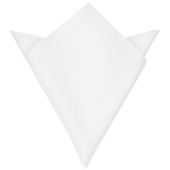 Men's Contrast Color Lightweight White Pocket Squares for Formal Wedding