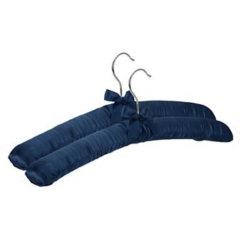 2 pc Satin Padded Hangers, Blouse Hangers for Clothing, Non-Slip Thicken