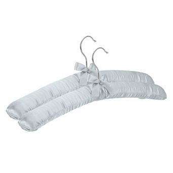 2 pc Satin Padded Hangers, Blouse Hangers for Clothing, Non-Slip Thicken