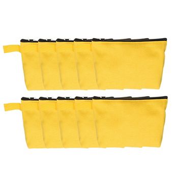 10 pc Travel Canvas Bags Bulk Plain Toiletry Zipper Pouches Blank DIY Craft Bags