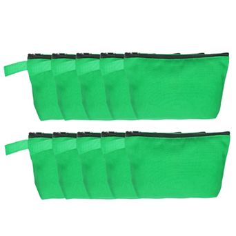 10 pc Travel Canvas Bags Bulk Plain Toiletry Zipper Pouches Blank DIY Craft Bags