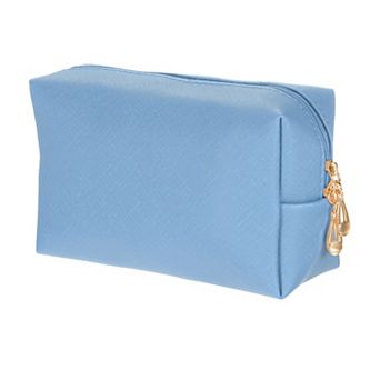 PU Leather Travel Toiletry Bag Square Organizer Bag Zipper Pouch for Women 1 pc