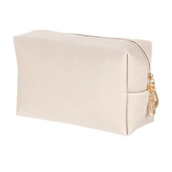 PU Leather Travel Toiletry Bag Square Organizer Bag Zipper Pouch for Women 1 pc