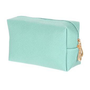 PU Leather Travel Toiletry Bag Square Organizer Bag Zipper Pouch for Women 1 pc