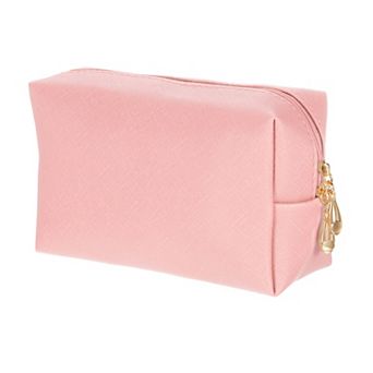 PU Leather Travel Toiletry Bag Square Organizer Bag Zipper Pouch for Women 1 pc