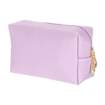 PU Leather Travel Toiletry Bag Square Organizer Bag Zipper Pouch for Women 1 pc