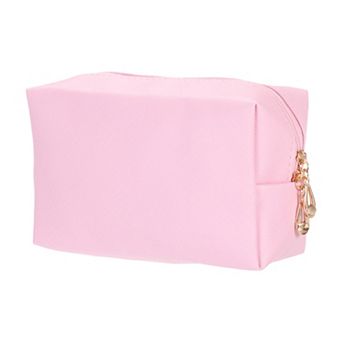 PU Leather Travel Toiletry Bag Square Organizer Bag Zipper Pouch for Women 1 pc