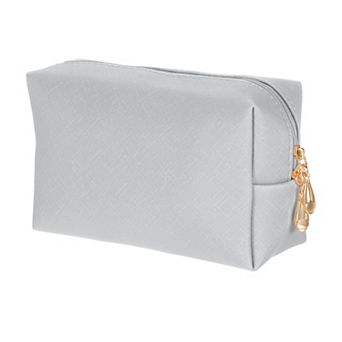PU Leather Travel Toiletry Bag Square Organizer Bag Zipper Pouch for Women 1 pc