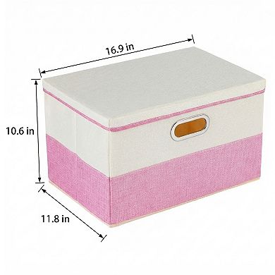 Storage Cube Fabric Storage Bin with Lids for Shelves Collapsible Storage Basket for Clothes