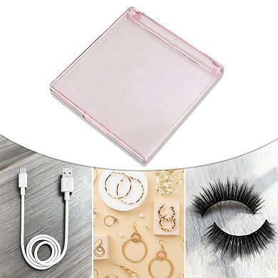 3.94"x3.94"x0.51" 1Pc Reusable Single Layer Square Storage Box