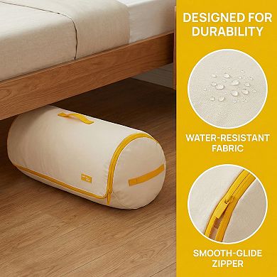 1 Pcs Clothes Storage Expandable Storage Bag Cylinder Moving Bag for Comforter with Handles