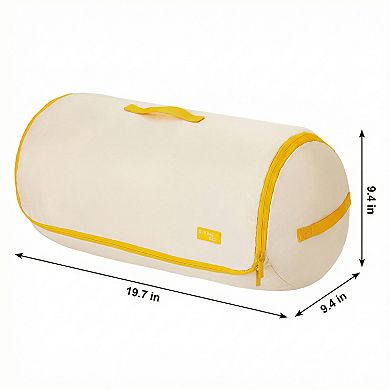 1 Pcs Clothes Storage Expandable Storage Bag Cylinder Moving Bag for Comforter with Handles