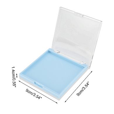 3.54"x3.54"x0.55" 1Pc Reusable Single Layer Square Storage Box