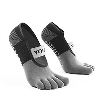 1Pair Pilates Socks with Non-Slip Grips, Yoga Socks