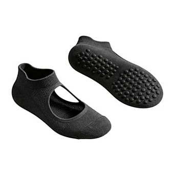 1Pair Pilates Socks with Non-Slip Grips, Breathable & Comfortable