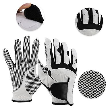 7.49 x 3.94 inch 1Pc Right Hand Golf Glove White Black