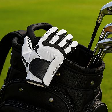 6.9 x 3.35 inch 1Pc Right Hand Golf Glove White Black
