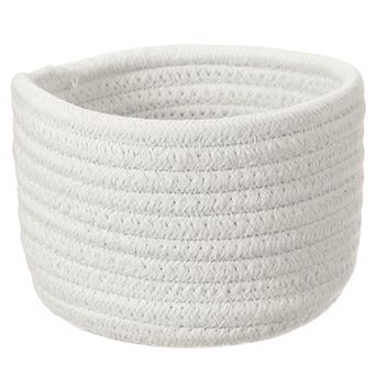 1 pc Cotton Rope Woven Storage Basket, Round
