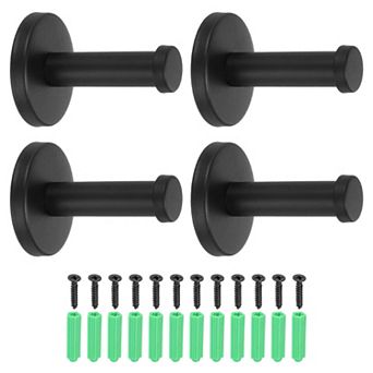 0.63 x 0.47 Inch(LxDIA)Stainless Bathroom Towel Hook 4 pc